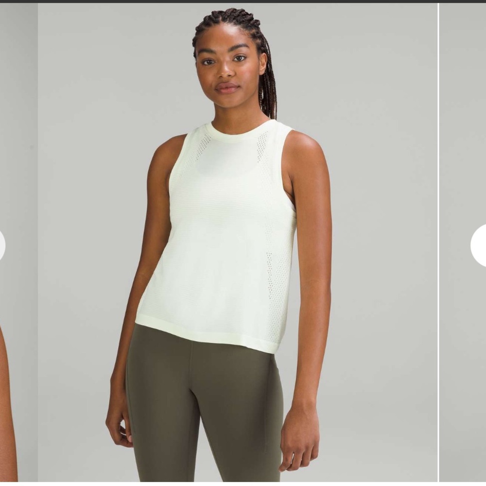 Lululemon- Sz 12- Train To Be Tank- Elixir/Whiteish